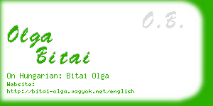 olga bitai business card